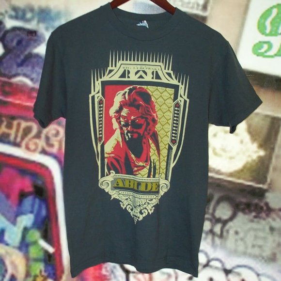 (GIFTED) The Big Lebowski "ABIDE" Graphic T-shirt - Picture 3 of 4